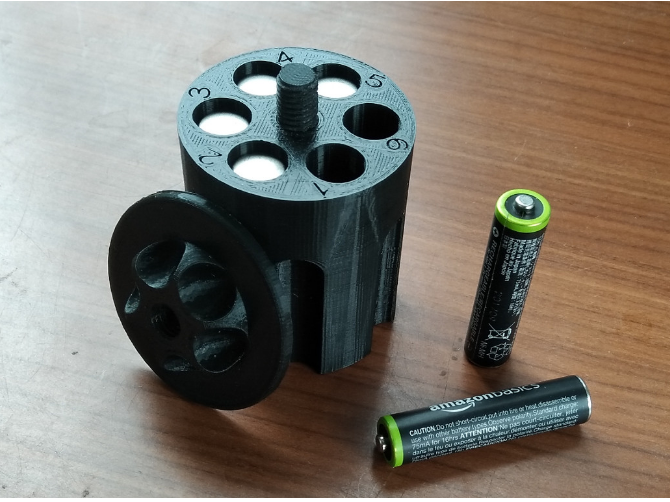 リボルバー型電池ケース(単4型) | 3Dプリンタ向けSTLファイルを無料 リボルバー型電池ケース(単4型) | 3Dプリンタ向けSTLファイルを無料